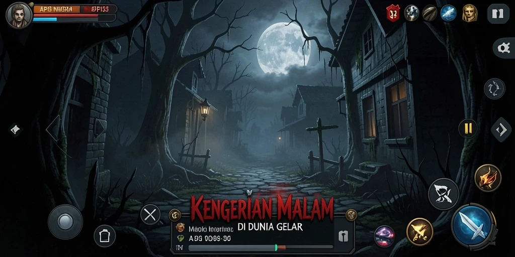 Gameplay menegangkan di dunia horor yang mencekam.