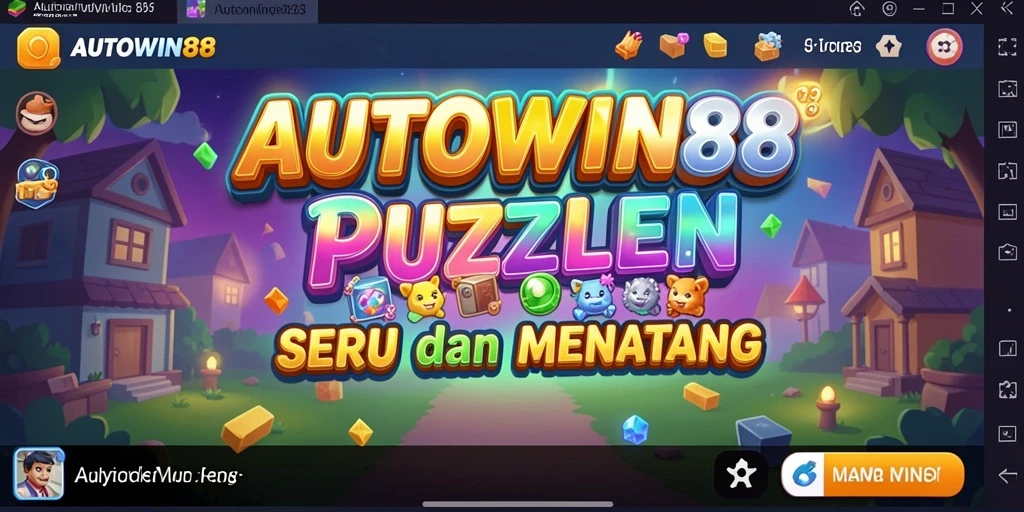 Tampilan gameplay AUTOWIN88 dengan teka-teki menarik dan desain warna-warni.