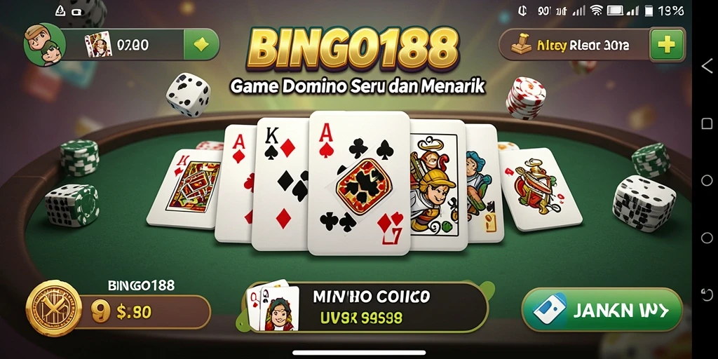 Tampilan screenshot BINGO188 saat gameplay Domino yang seru.