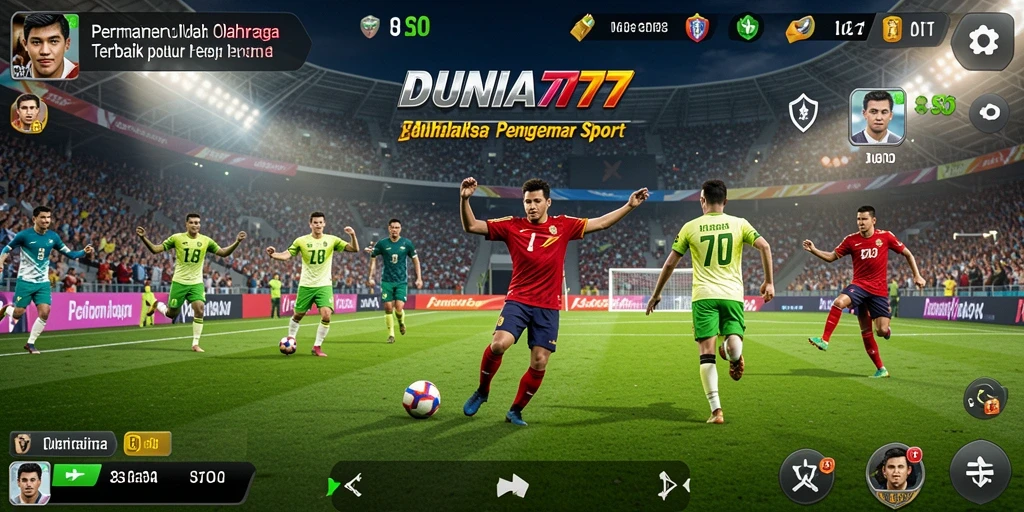 Screenshot gameplay DUNIA777 menampilkan aksi mendebarkan dalam permainan olahraga.